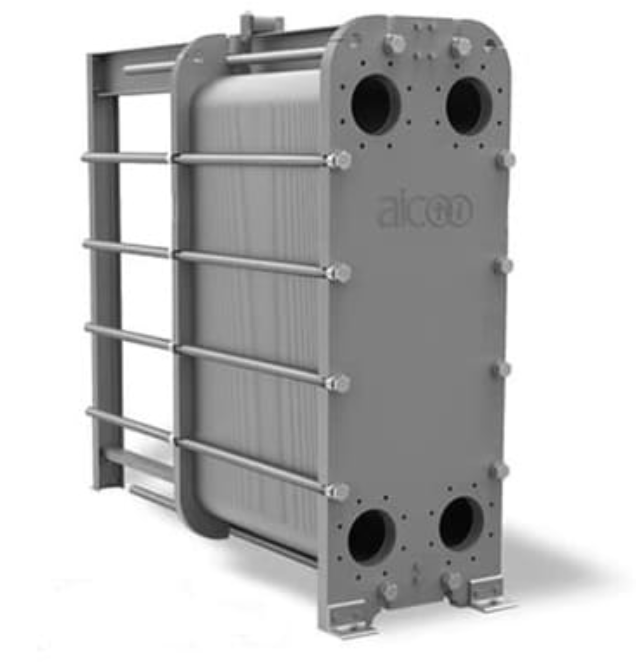Plate and frame heat exchanger with gasketed plate pack and tie rods
