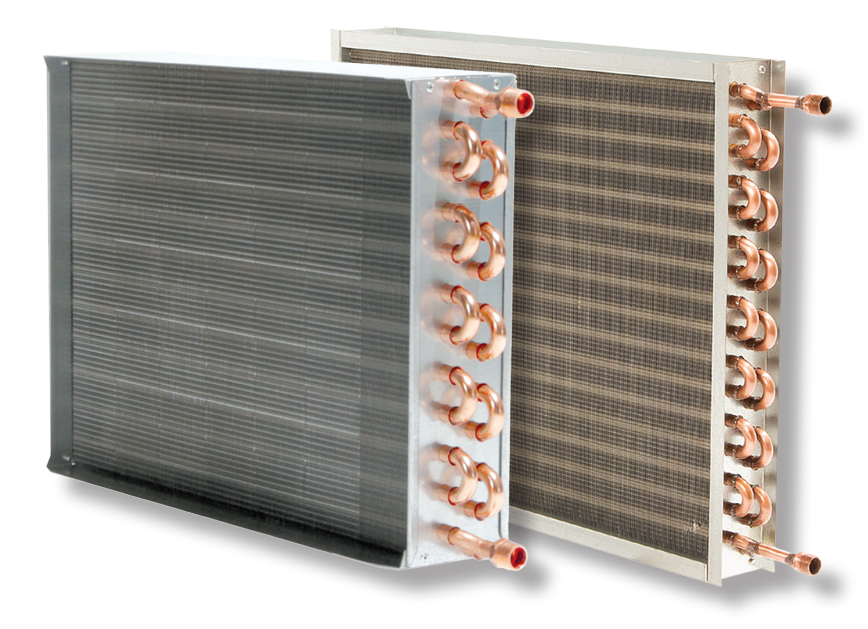Steam booster coil pair with copper return bends