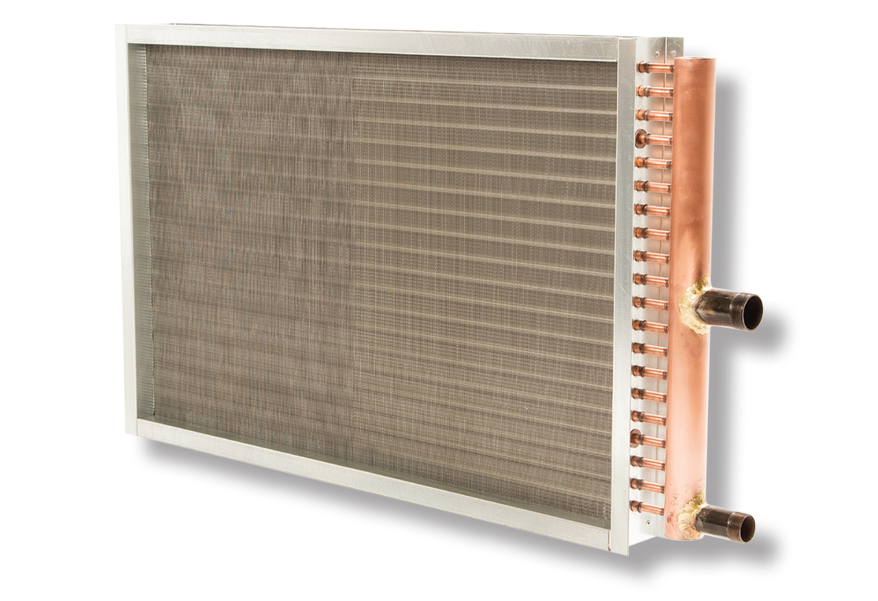 Non-freeze distributing steam coil with internal distributor tube